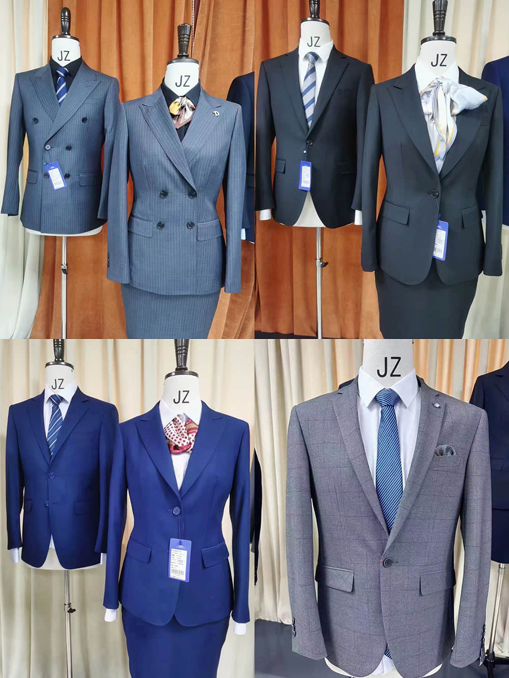 Gray Two-Button Suit Jacket