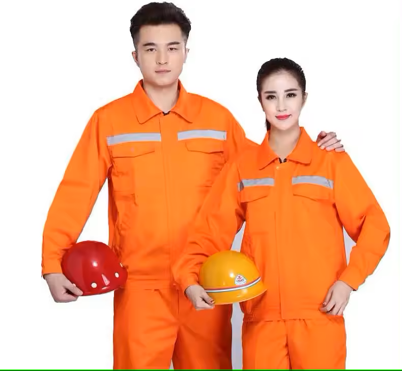 Customized Logo TC Mechanic Shirt Work Clothing Jacket and Pants Workwear Sets Short Sleeve Antistat
