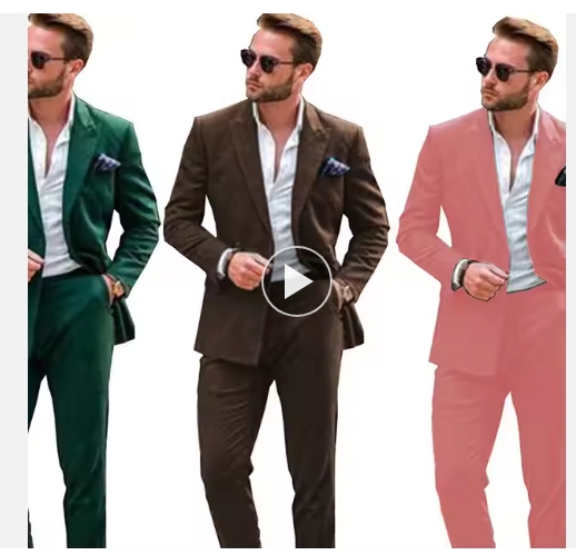 2024 Slim Fit Business Suits Men Summer Clothing 2 Pieces Classic Men's Suit Men's Wedding Bridesman