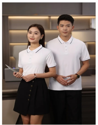 Wholesale Blank Plain Golf Polo Shirt Employee Uniform Embroidery Custom Logo Lapel button Couple Po