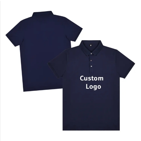 Custom Logo Polo Shirts Sleeved Knitted Fabric Regular Fit Polo t-shirt