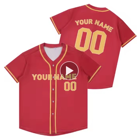 Wholesale Custom Mesh Blank Baseball Jersey Quick Dry Hip Hop Baseball Shirts Wear 3D Printed Oversi