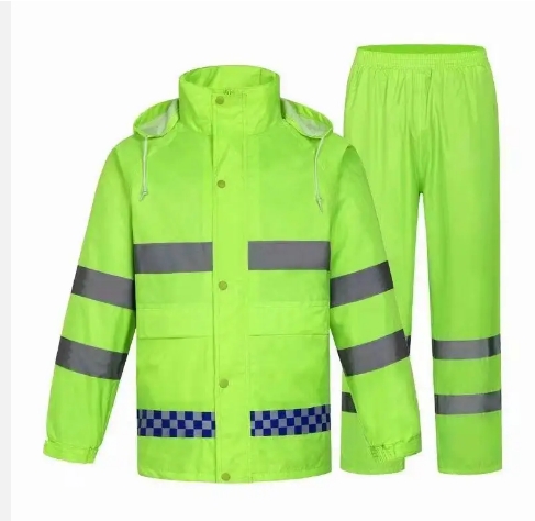 Adult raincoat rain pants set outdoor traffic raincoat Oxford cloth environmental sanitation reflect