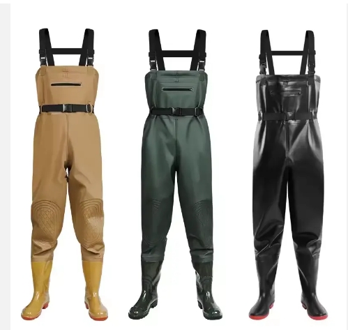 Custom Wholesale Thickened PVC Fishing Chest Waders Waterproof Fly Fishing Waders Custom Thigh Fishi