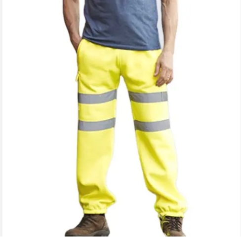 Wholesale Custom Hi Vis Mens Construction Safety Pants Utility Carpenter Multi Pockets Reflective Wo
