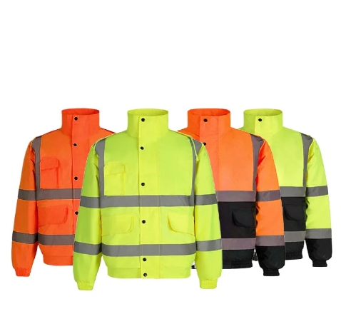 Wholesale Custom Waterproof High Visibility Long Sleeve Night Work Cotton Jacket Men Winter Reflecti