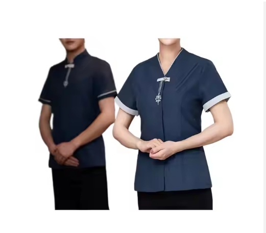 Custom Cleaning Work Clothes Women's Hotel Cining Room Unisex Professional Hotel Cleaning Staff Unif