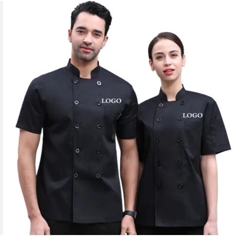 Custom Unisex Solid Color Chef Jacket Men's Chef Coat Hotel Restaurant Kitchen Chef Uniform Cook Wor