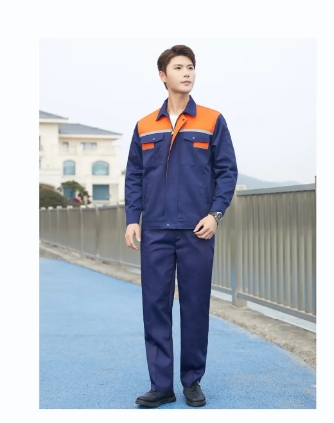 Different Colors Customized Work Uniform Set With Logo Printing For Construction