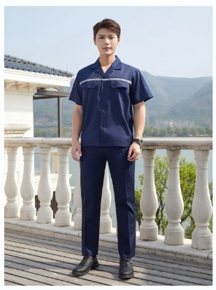 Custom summer men thin long short-sleeved site labor protection clothing construction engineering cl