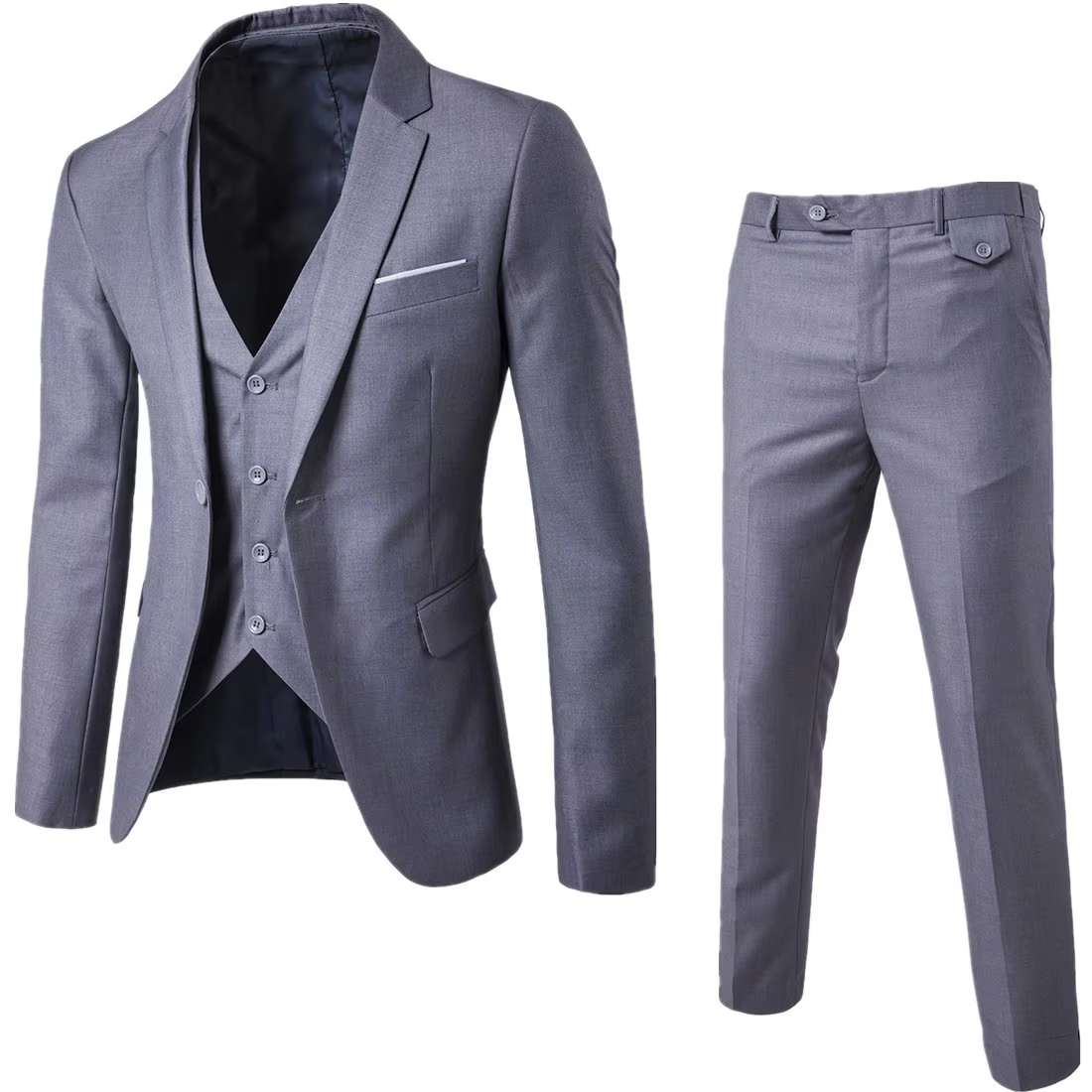 Factory Price Sale Promotion Fashion Wedding Tuxedos Men's Suits Groomsmen Suit Formal 3-pieces Suit