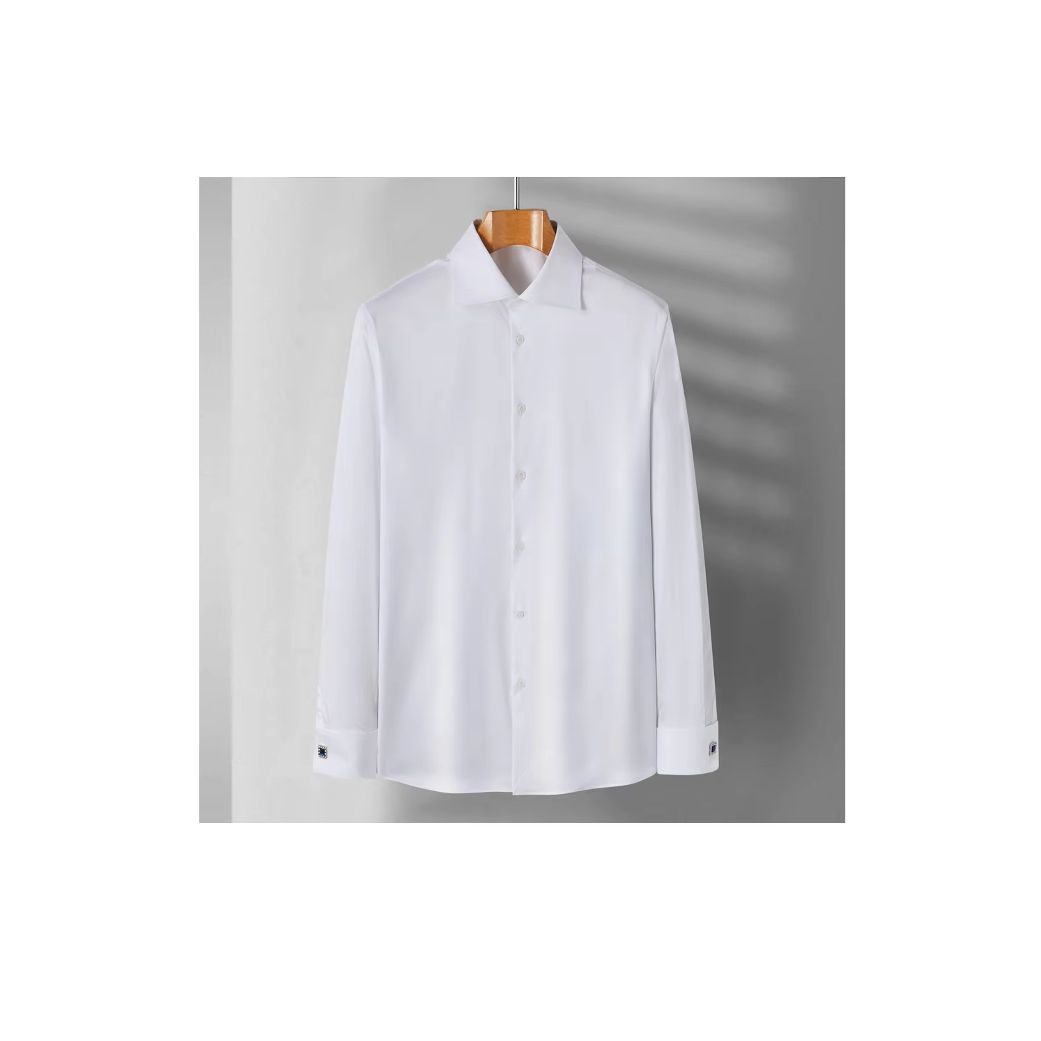 New Arrival Anti-Wrinkle Draped Casual No-Iron Professional Wear Business Clothing Men White Shirt 