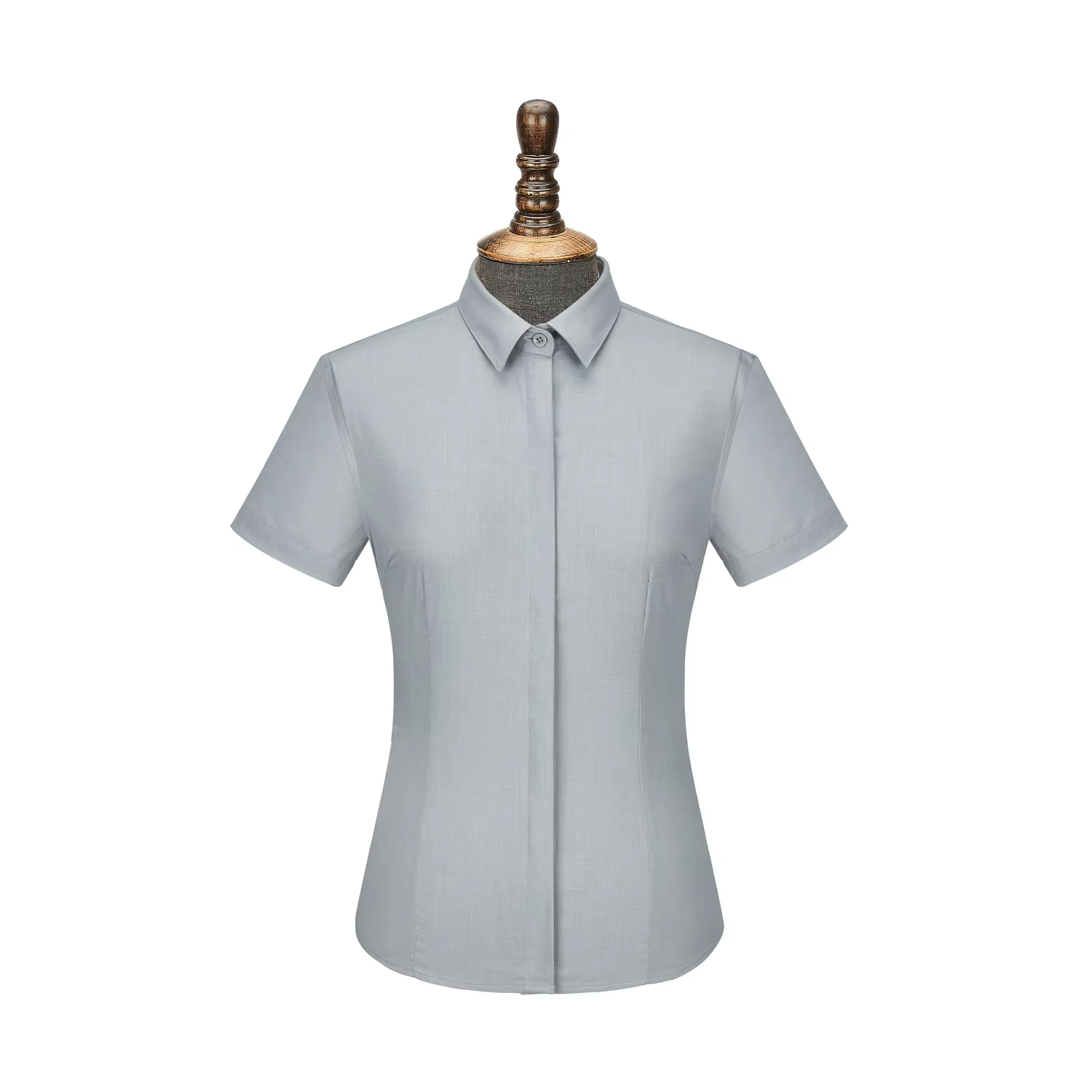 Ready to Ship Fashion Style Women's Gary Shirts Short Sleeve Non Iron Uniform Custom Embroidery Logo